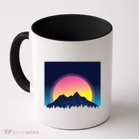 Retrowave Mountains Coffee Mug thumb 0