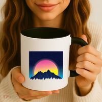 Retrowave Mountains Coffee Mug thumb 3