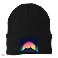 Retrowave Mountains Beanie thumb 0