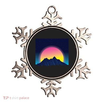Retrowave Mountains Ornament