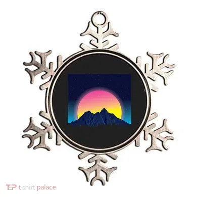 Retrowave Mountains Ornament