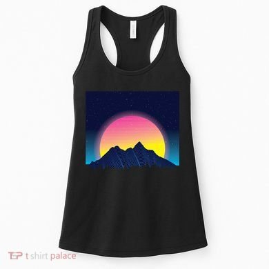 Retrowave Mountains Women's Tank Top