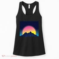 Retrowave Mountains Women's Tank Top thumb 0