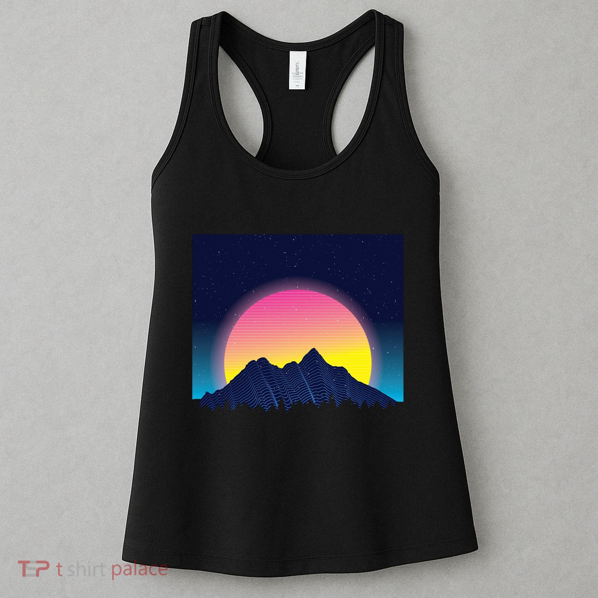 Retrowave Mountains Women's Tank Top