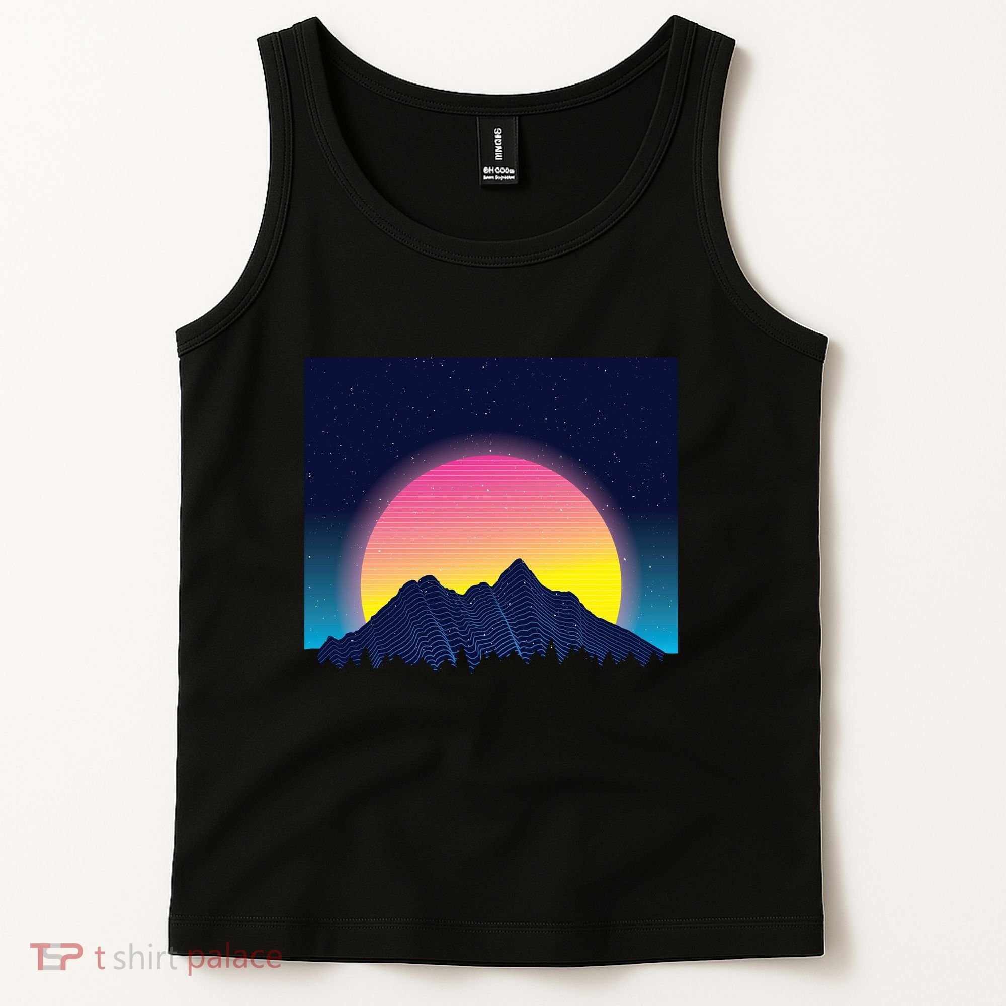 Retrowave Mountains Tank Top