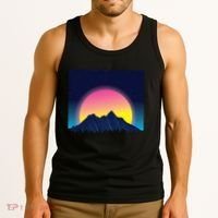 Retrowave Mountains Tank Top thumb 3
