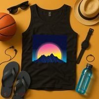 Retrowave Mountains Tank Top thumb 4