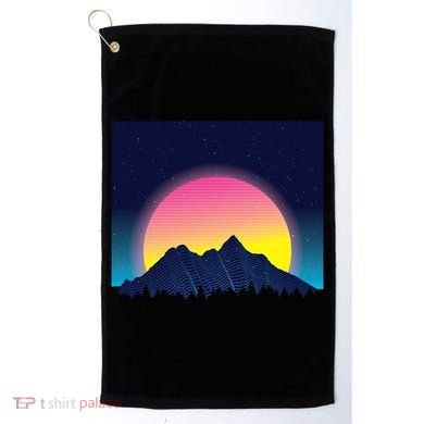 Retrowave Mountains Golf Towel
