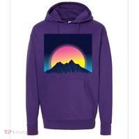 Retrowave Mountains Hoodie thumb 0