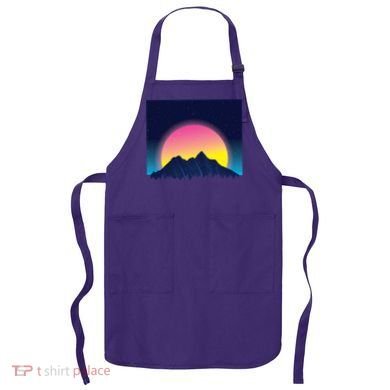 Retrowave Mountains Apron