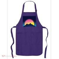Retrowave Mountains Apron thumb 0