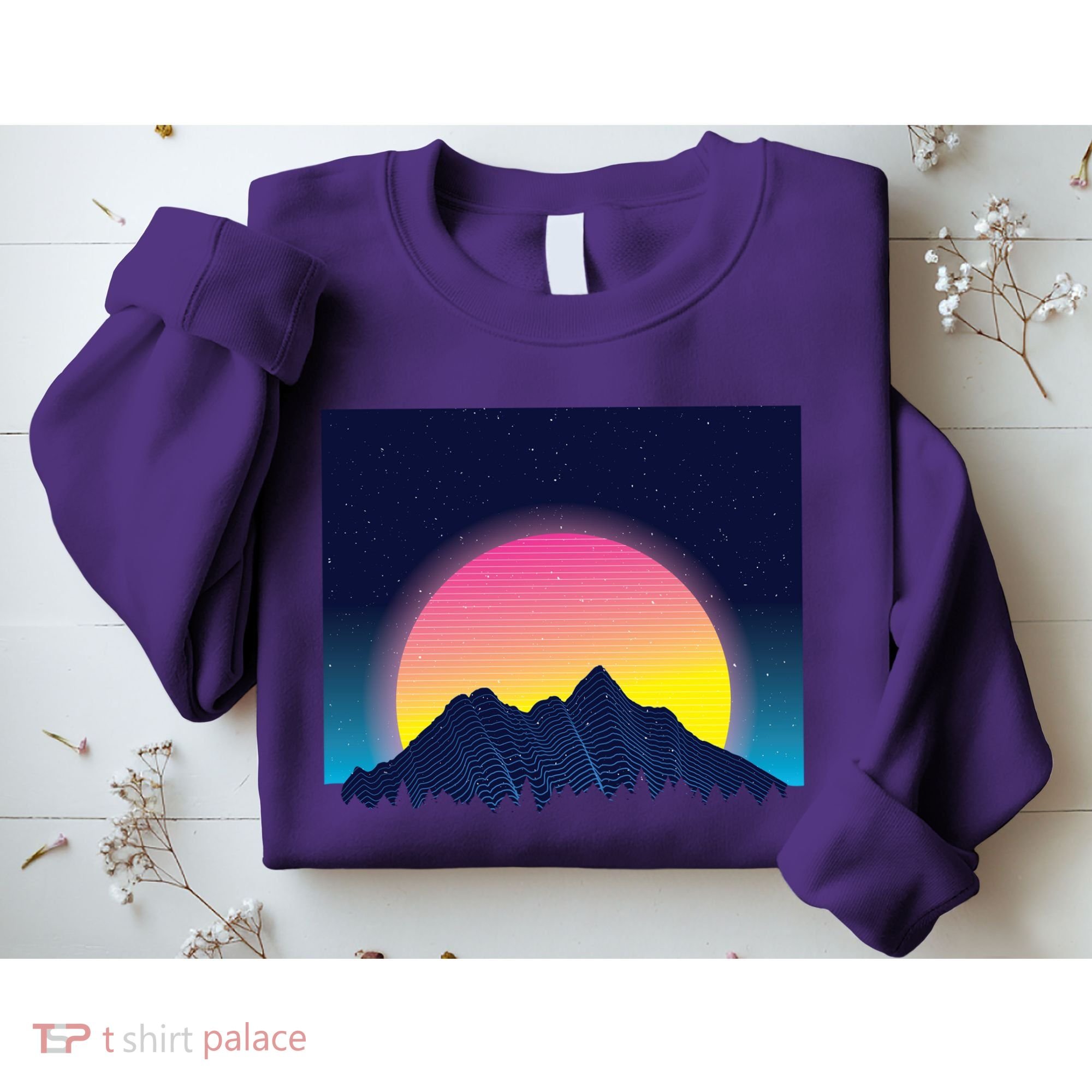 Retrowave Mountains Sweatshirt