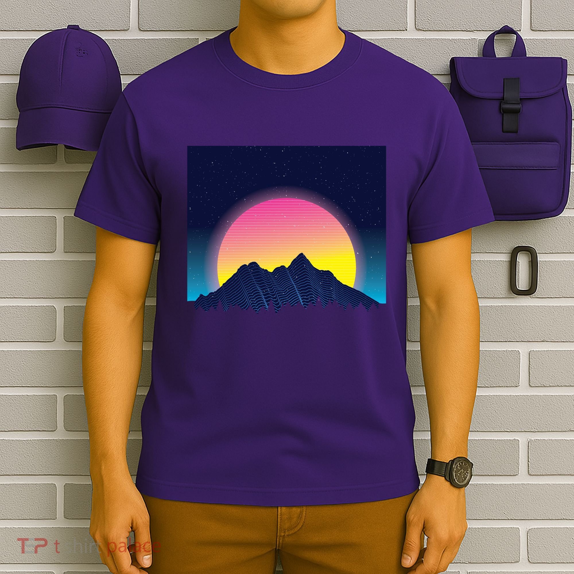Retrowave Mountains T-Shirt