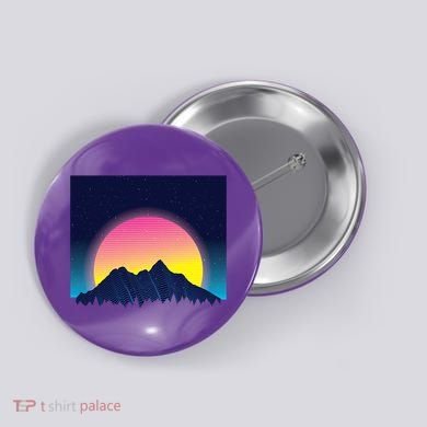 Retrowave Mountains Button