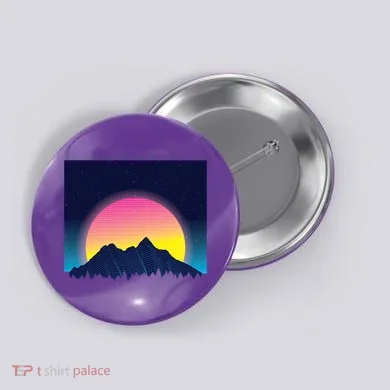 Retrowave Mountains Button