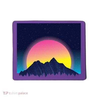 Retrowave Mountains Mousepad