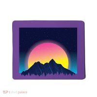 Retrowave Mountains Mousepad thumb 0