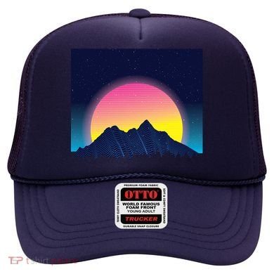 Retrowave Mountains Hat