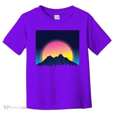 Retrowave Mountains Toddler T-Shirt