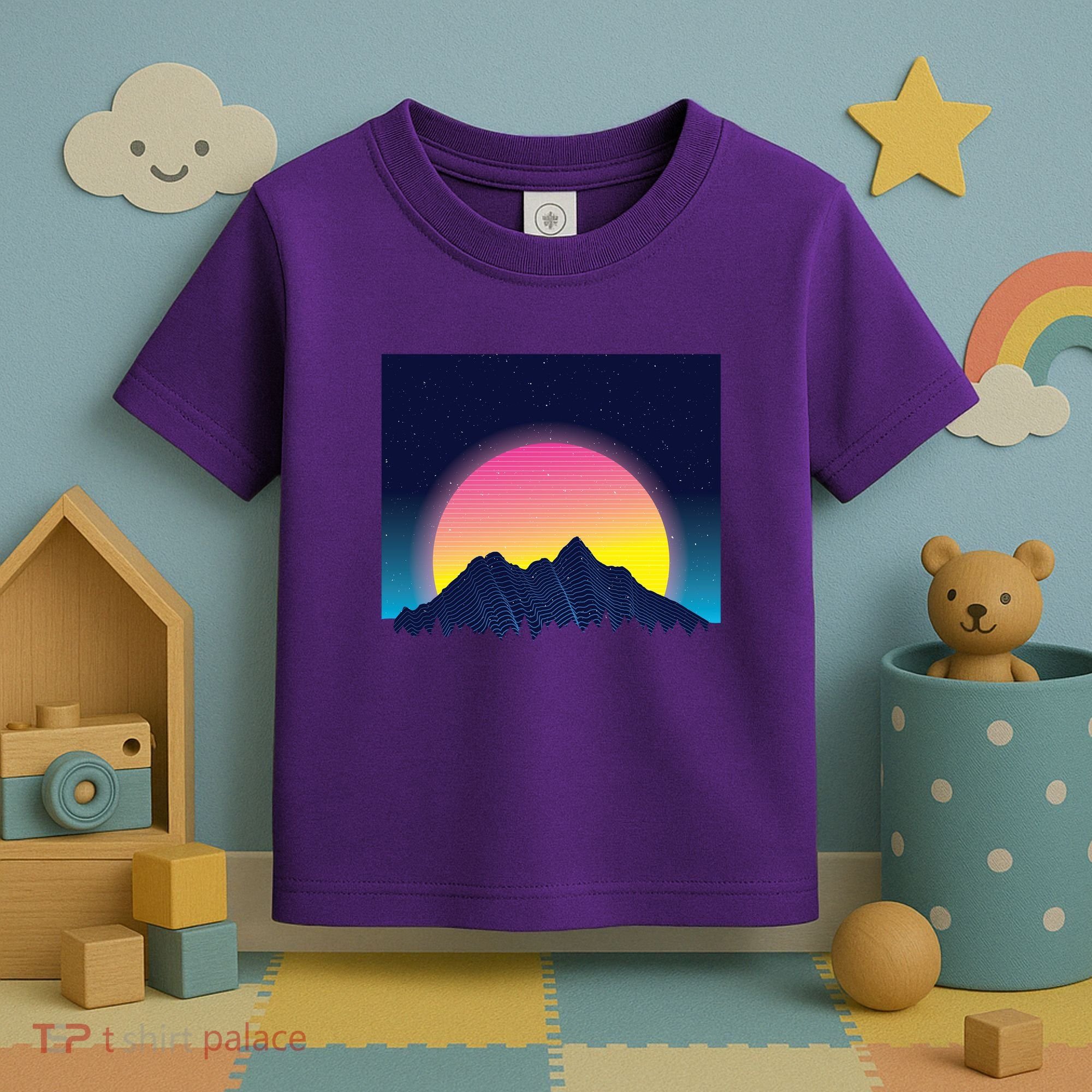 Retrowave Mountains Toddler T-Shirt