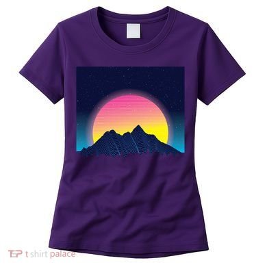 Retrowave Mountains Women's T-Shirt