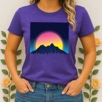 Retrowave Mountains Women's T-Shirt thumb 2