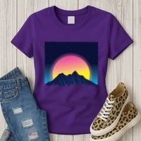 Retrowave Mountains Women's T-Shirt thumb 3
