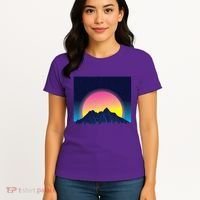 Retrowave Mountains Women's T-Shirt thumb 4