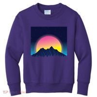 Retrowave Mountains Kids Sweatshirt thumb 0