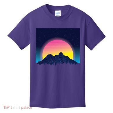 Retrowave Mountains Kids T-Shirt