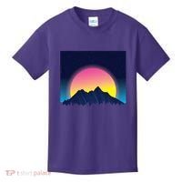 Retrowave Mountains Kids T-Shirt thumb 0