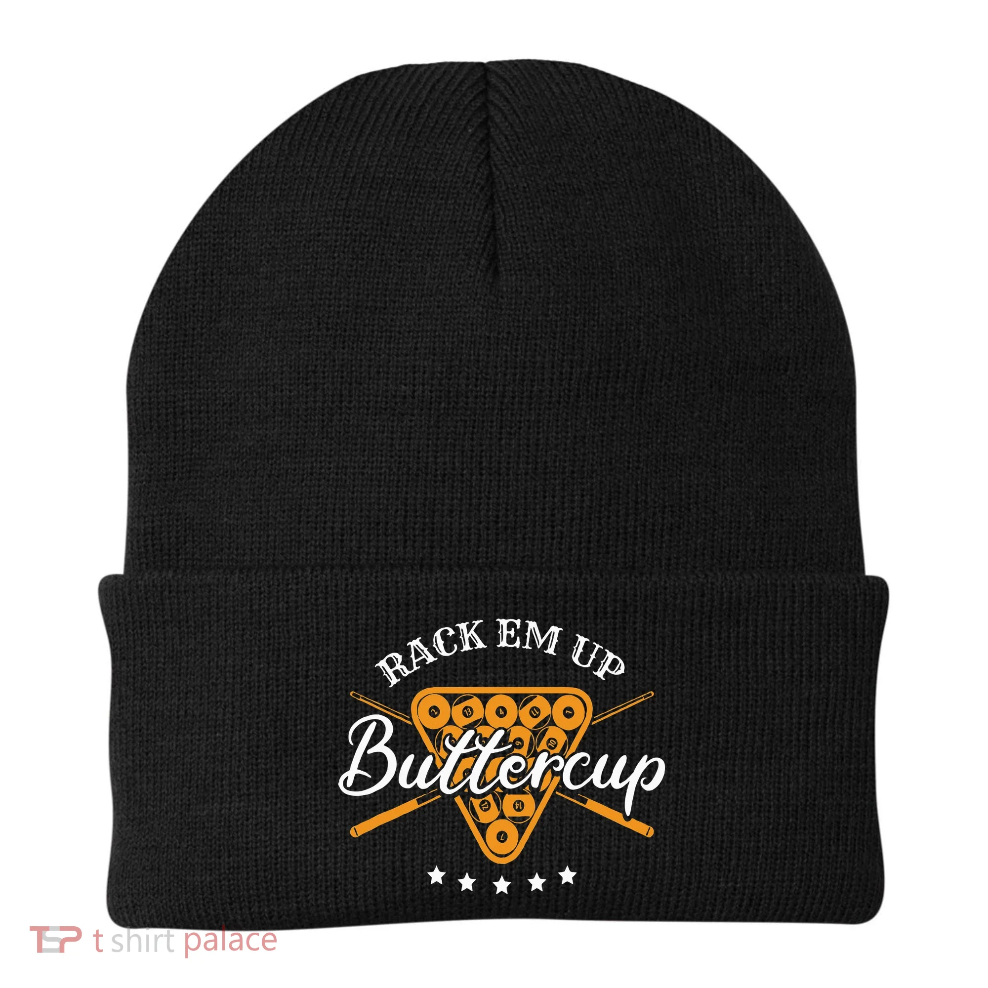 Rack Em Up Buttercup Pool Billiard Team Beanie