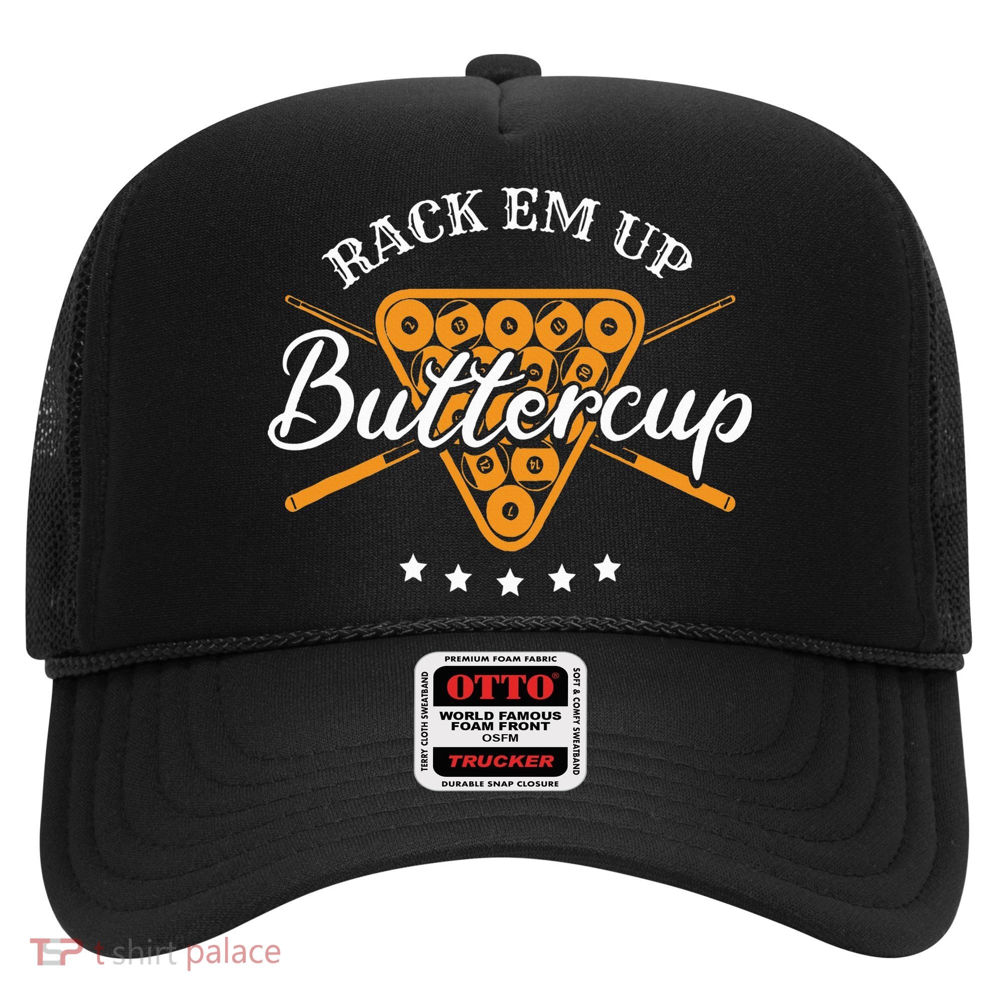 Rack Em Up Buttercup Pool Billiard Team Hat