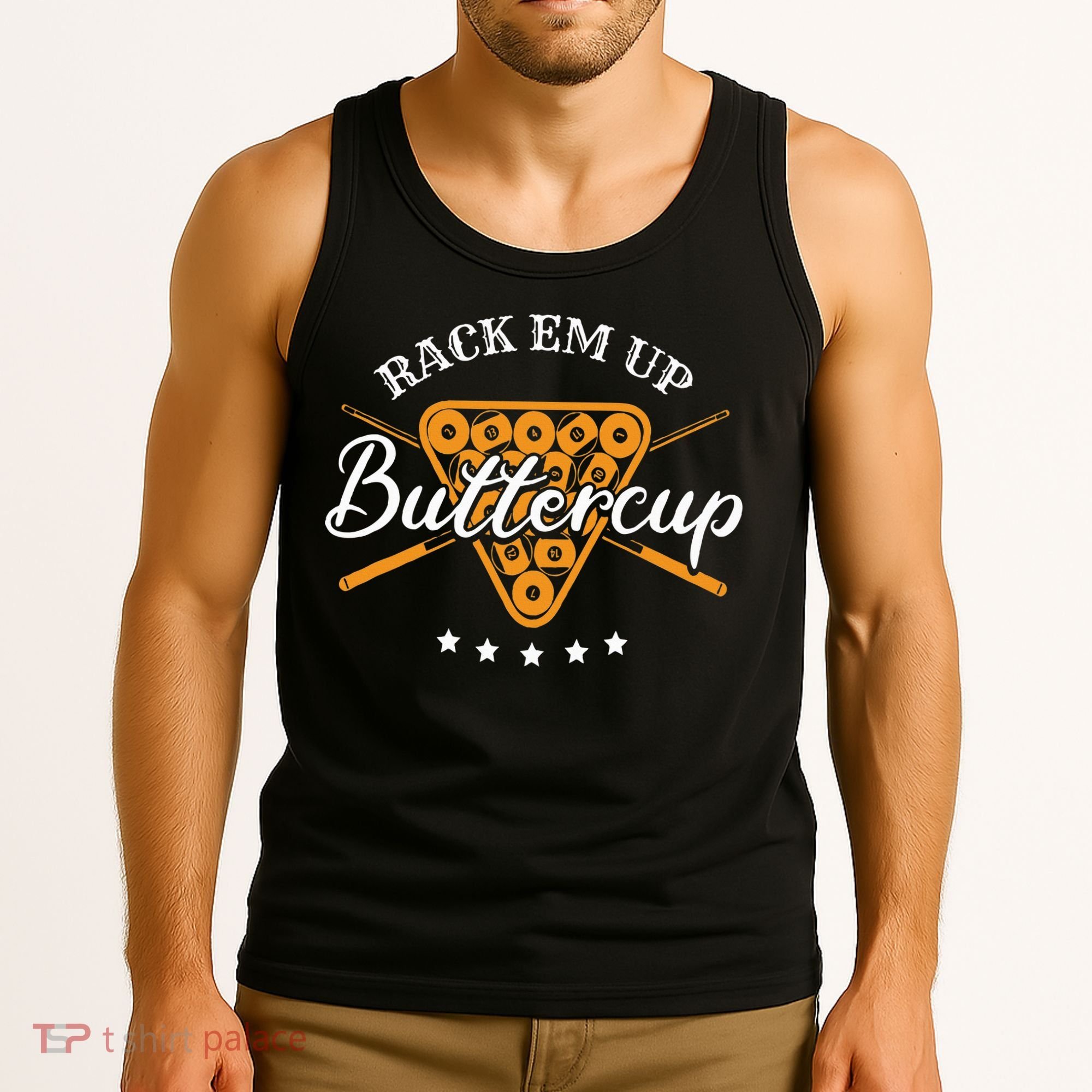 Rack Em Up Buttercup Pool Billiard Team Tank Top
