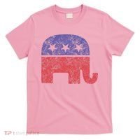 Republican Elephant Vintage Logo Gift T-Shirt thumb 0