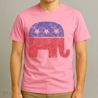 Republican Elephant Vintage Logo Gift T-Shirt thumb 3