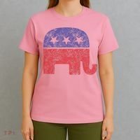 Republican Elephant Vintage Logo Gift T-Shirt thumb 4