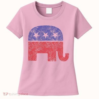 Republican Elephant Vintage Logo Gift Women's T-Shirt