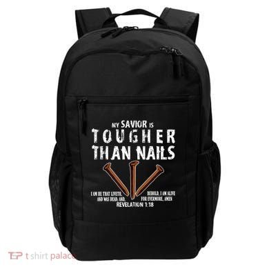 Revelation My Savior Is Tougher Than Nails Backpack