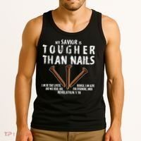 Revelation My Savior Is Tougher Than Nails Tank Top thumb 3
