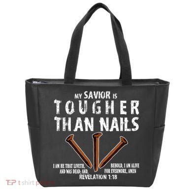 Revelation My Savior Is Tougher Than Nails Tote Bag