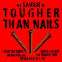 Revelation My Savior Is Tougher Than Nails Santa Hat thumb 1