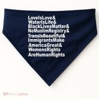 Revolutionary Intersectional Love Is Love USA-Made Doggie Bandana thumb 0