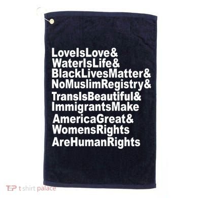 Revolutionary Intersectional Love Is Love Golf Towel