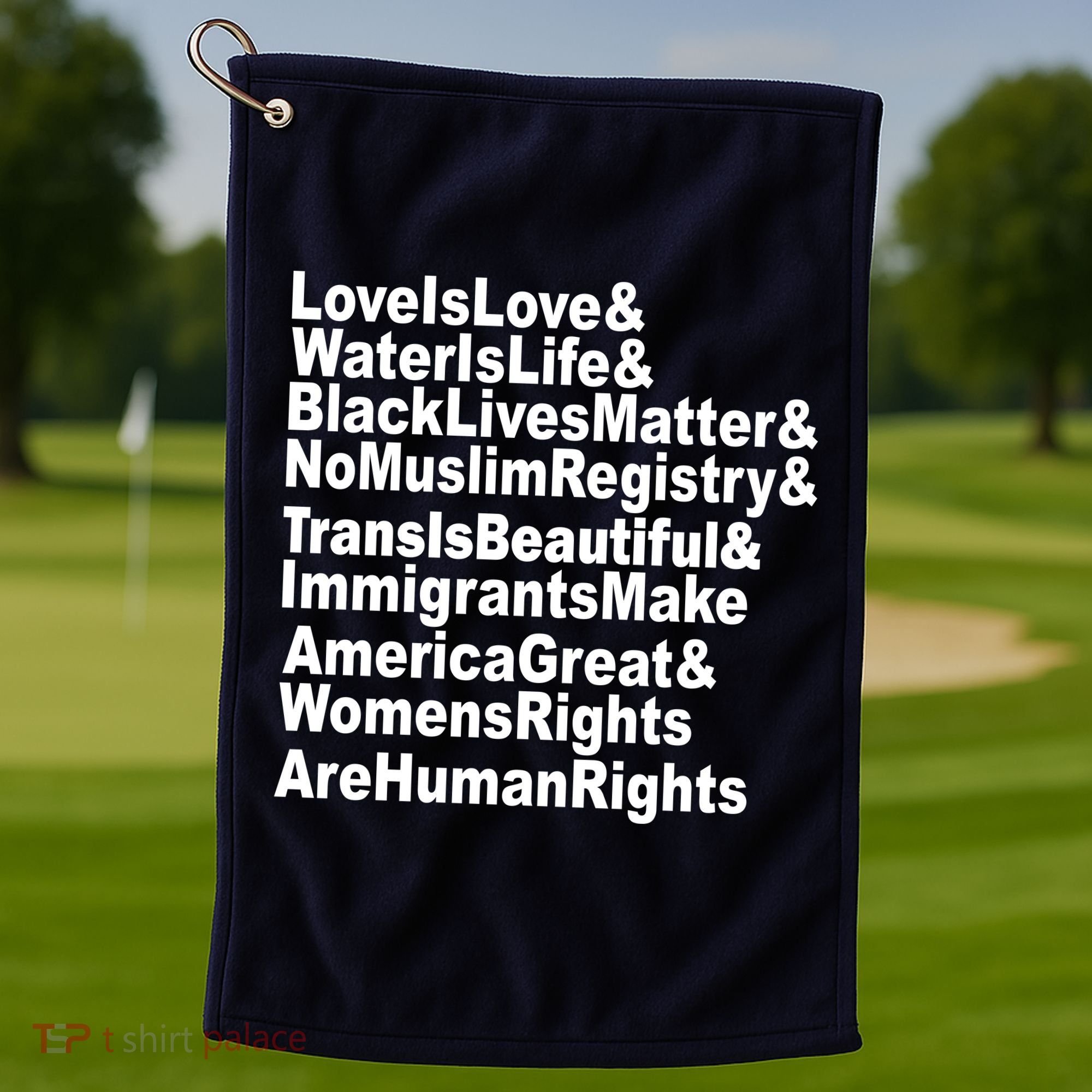 Revolutionary Intersectional Love Is Love Golf Towel