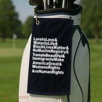 Revolutionary Intersectional Love Is Love Golf Towel thumb 2