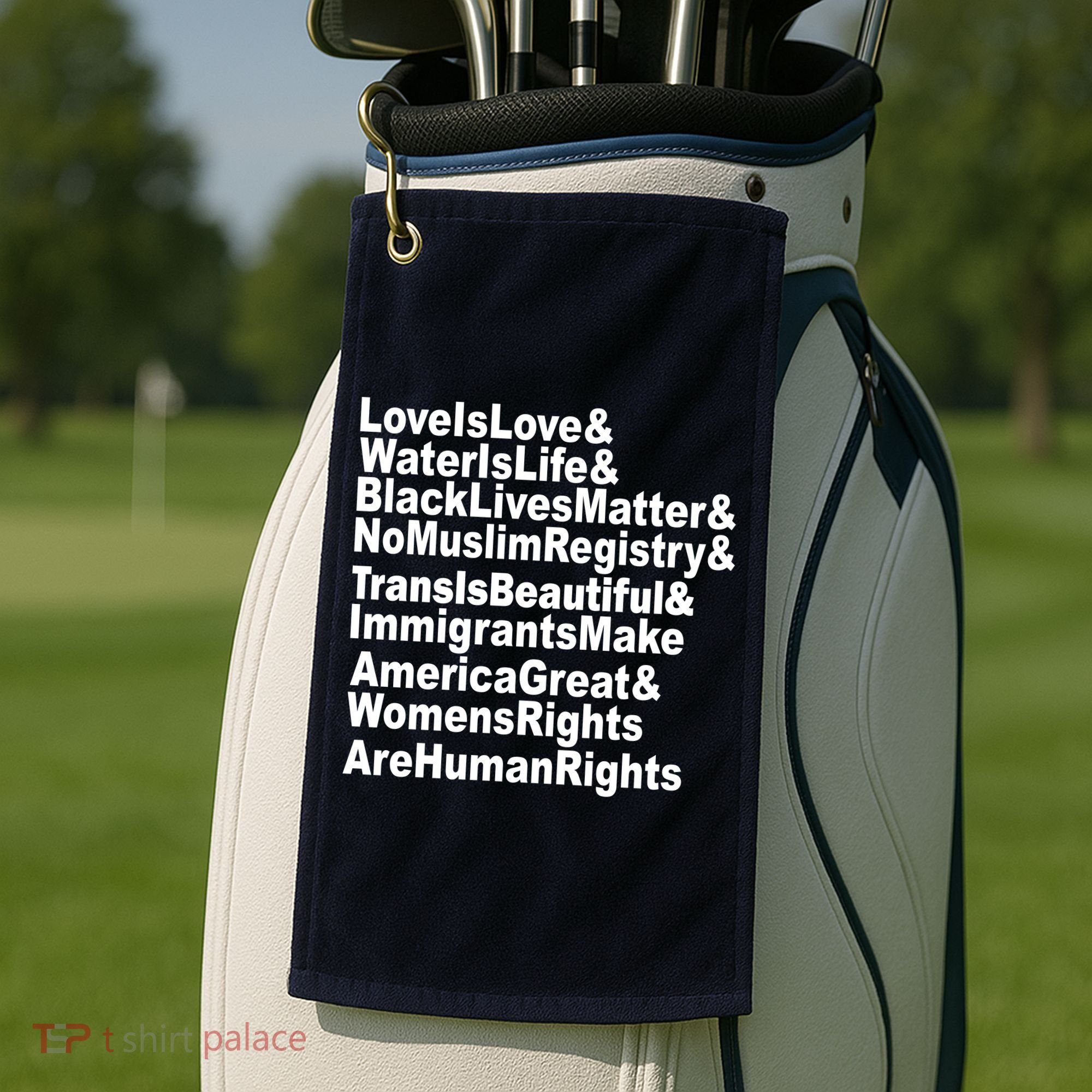Revolutionary Intersectional Love Is Love Golf Towel