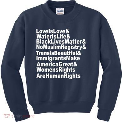 Revolutionary Intersectional Love Is Love Kids Sweatshirt