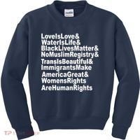 Revolutionary Intersectional Love Is Love Kids Sweatshirt thumb 0