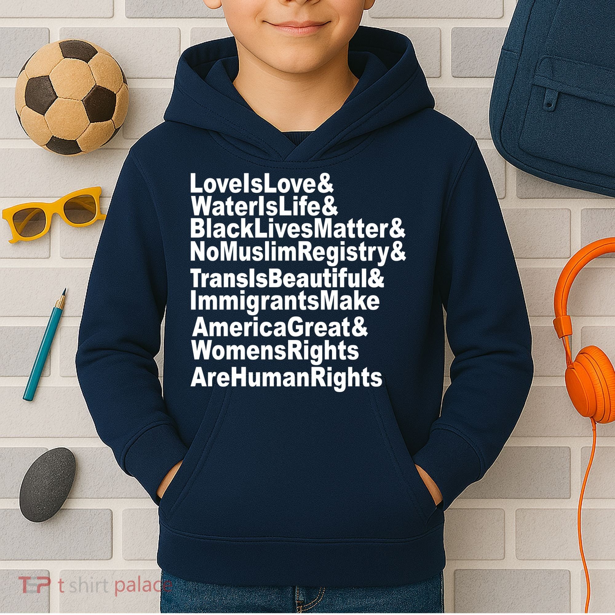 Revolutionary Intersectional Love Is Love Kids Hoodie